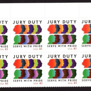 Scott #4200 Jury Duty Plate Block of 8 Stamps - MNH Top
