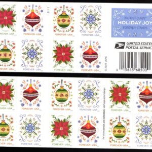 Scott #5944b (5941-44) Holiday Joy Ornaments Booklet of 20 Stamps - MNH In stock