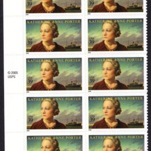 Scott #4030 Katherine Anne Porter Plate Block of 10 Stamps - MNH Left
