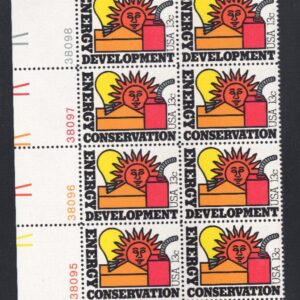 Scott #1724a (1723-24) Energy Conservation Plate Block of 12 Stamps - MNH LL