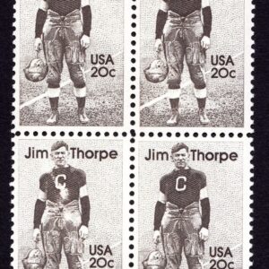 Scott #2089 Jim Thorpe (Indian, Olympian) Block of 4 Stamps - MNH