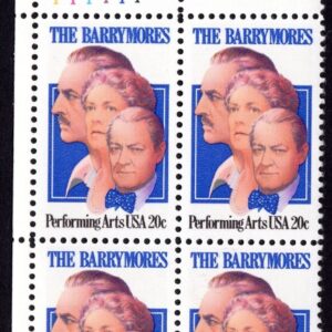 Scott #2012 Barrymores Plate Block of 4 Stamps - MNH UL