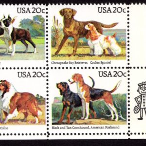 Scott #2101a (2098-2101) Dogs (Retrievers) Zip Block of 4 Stamps - MNH