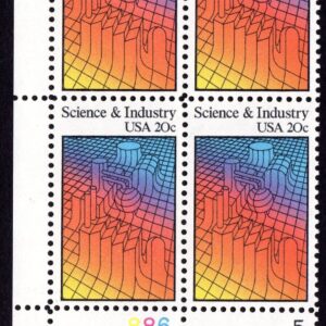 Scott #2031 Science & Industry Plate Block of 4 Stamps MNH P#886-5 LL