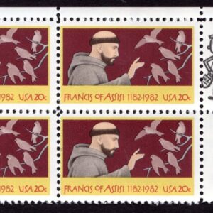 Scott #2023 St. Francis of Assisi Zip Block of 4 Stamps - MNH