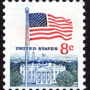 Scott #1338F Flag Over White House Single Stamp - MNH