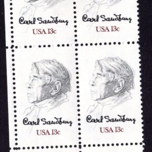 Scott #1731 Carl Sandburg Zip Block Of 4 Stamps - MNH