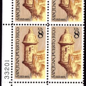 Scott #1437 San Juan Puerto Rico Plate Block of 4 Stamps - MNH P#33201 LL