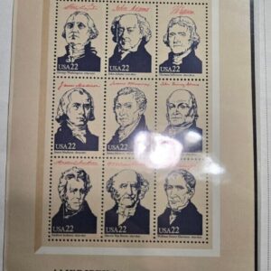 Scott #2216 1986 US Presidents Pane of 9 MNH