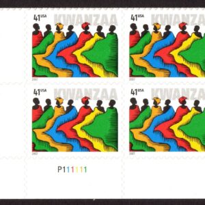 Scott #4119 Kwanzaa Plate Block of 4 Stamps - MNH