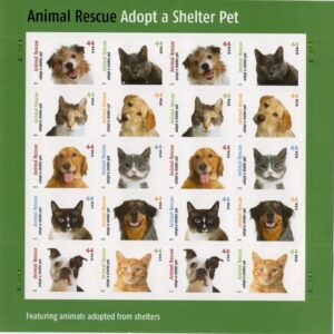 Scott #4460 Adopt a Shelter Pet (Animal Rescue) Sheet of 20 Stamps - MNH