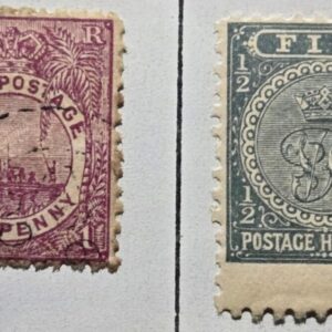 Stamp Fiji 1892 #53 MH & 1896 #55 used