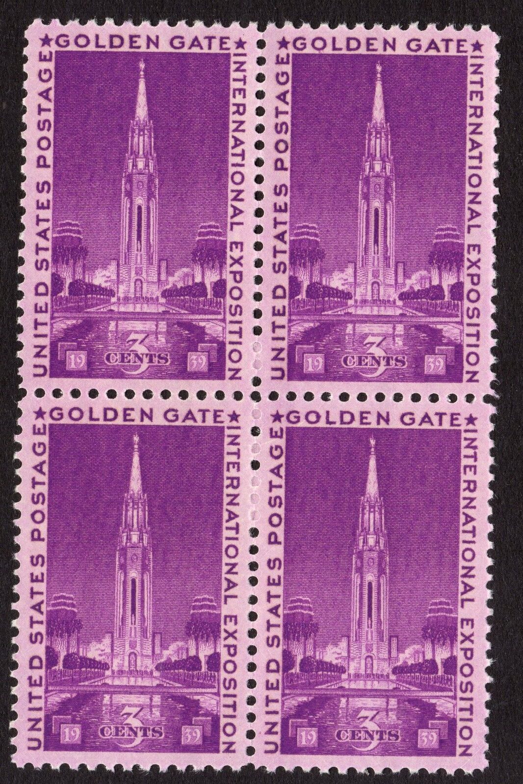 Scott #852 Golden Gate International Exposition Block of 4 Stamps - MNH