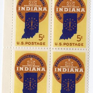 Scott #1308 Indiana Block of 4 Stamps - MNH