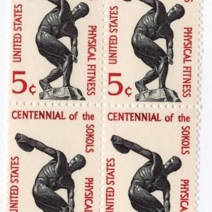 Scott #1262 Discus Thrower Block of 4 Stamps - MNH