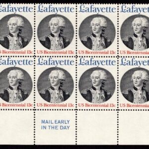 Scott #1716 General Lafayette Plate Block of 16 Stamps - MNH P#37916 LL