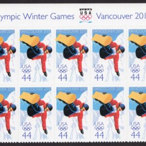 Scott #4436 44¢ Winter Olympics - Vancouver Plate Block of 10 Stamps - MNH Top