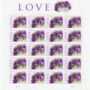 Scott #4450 Love Pansies Sheet of 20 Stamps - MNH
