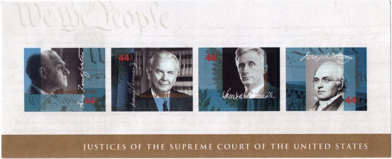Scott #4422 Justices of the Supreme Court Sheet of 4 Stamps - MNH