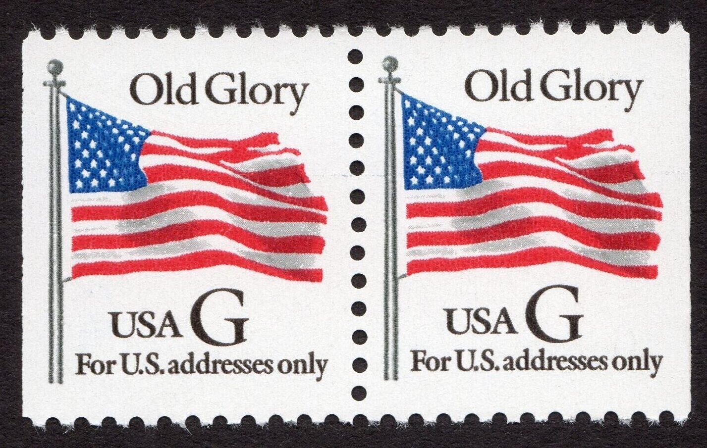 Scott #2881 Old Glory G Rate Booklet Pair of 32¢ Stamps - MNH