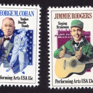 Scott #1755-1756 Jimmie Rodgers & George M. Cohan Single Stamps - MNH