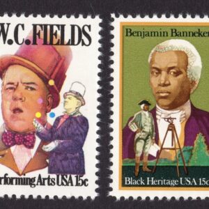 Scott #1803-1804 W. C. Fields Benjamin Banneker Single Stamp - MNH