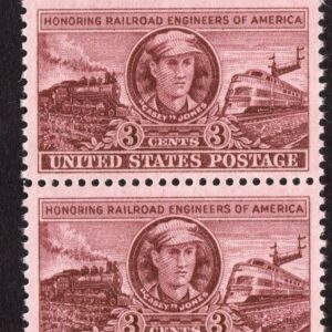Scott #993 Casey Jones Railroad Engineer Pair of Stamps - MNH