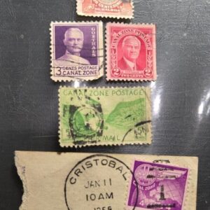 Scott Canal Zone various 1916-1951 #39 Type II, #106, 117, C7 & C21 used