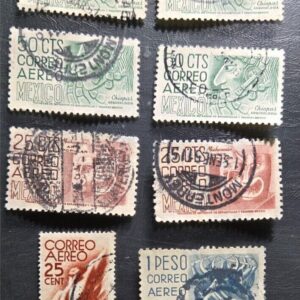 Stamp Mexico Airmail #C185, C189x2, C193x4, C195 used