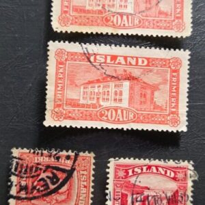 Stamp Iceland #76, 146x2, 171, 180x2, 194, 221, 227 used 1907-1940