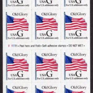 Scott #2886a Old Glory Flag G Series Booklet of 18 Stamps - MNH P#V1111111