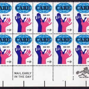 Scott #1439 CARE Zip Block of 10 Stamps - MNH