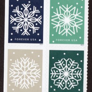 Scott #5951b (5948-51) Winter Whimsey Snowflakes Booklet Block of 4 Stamps - MNH