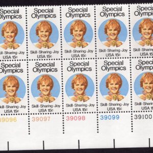 Scott #1788 Special Olympics Plate Block of 10 Stamps - MNH LL