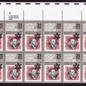 Scott #2410 World Stamp Expo Plate Block of 20 Stamps - MNH UR #1