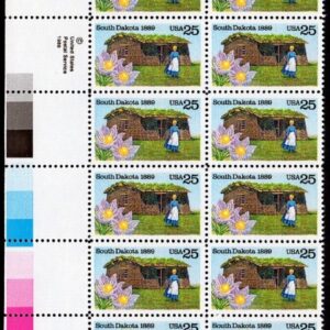 Scott #2416 South Dakota Plate Block of 20 Stamps - MNH LL