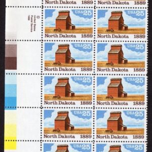 Scott #2403 North Dakota Grain Elevator Plate Block of 20 Stamps - MNH LL