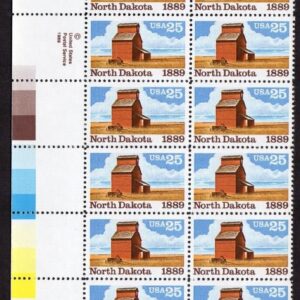 Scott #2403 North Dakota Grain Elevator Plate Block of 20 Stamps - MNH LL #2