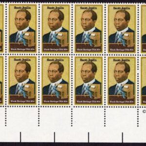 Scott #2044 20¢ Scott Joplin Black Heritage Plate Block of 20 Stamps - MNH LL