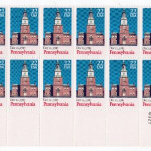 Scott #2337 Pennsylvania (Strip) Plate Block of 20 Stamps - MNH LL