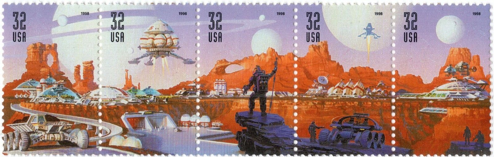 Scott #3242a (3238-3242) Space Discovery (Strip) Block of 5 Stamps - MNH