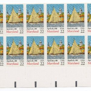Scott #2342 Maryland Plate Block of 20 Stamps - MNH LL