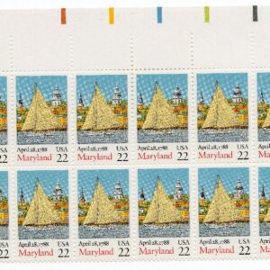 Scott #2342 Maryland Plate Block of 20 Stamps - MNH UR