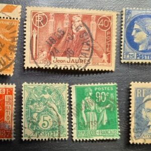 Stamp France 1900-1938 various #113, 169, 276, 295,313, 318 & 335 used