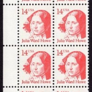 Scott #2176 Julia Ward Howe Plate Block of 20 Stamps - MNH P#1 UL