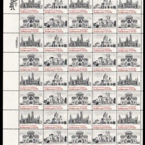 Scott #1841a (1838-41) Architecture Sheet of 40 Stamps - MNH P#39422 LL