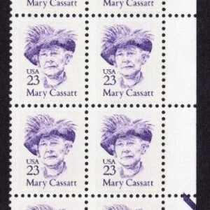 Scott #2181 Mary Cassatt Plate Block of 20 Stamps - MNH P#1 LR PC#8