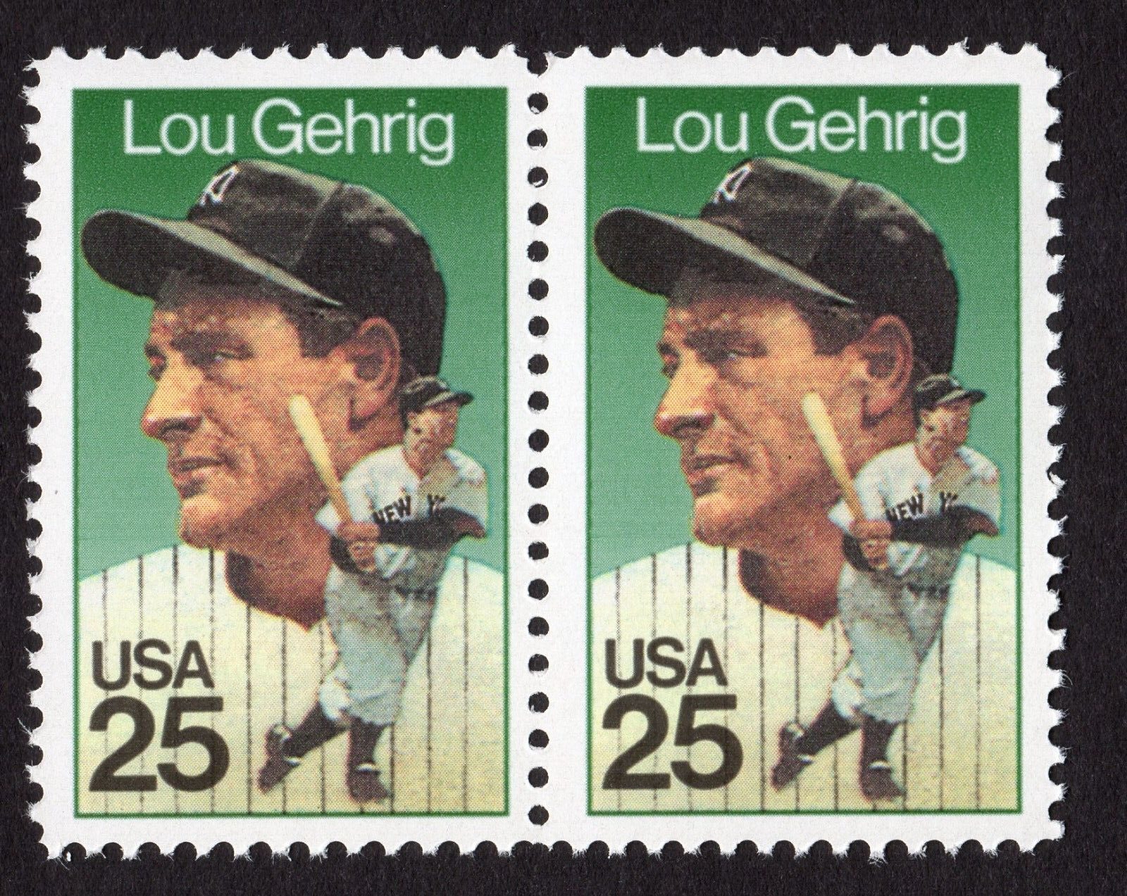 Scott #2417 Lou Gehrig Pair of Stamps - MNH