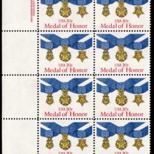 Scott #2045 Medal of Honor Plate Block of 16 Stamps - MNH P#2222-2 LL