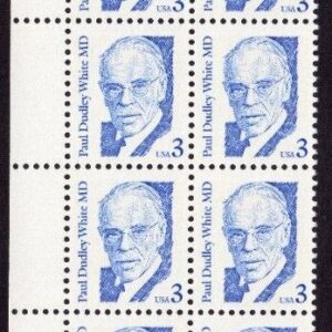 Scott #2170 Dr. Paul Dudley White Plate Block of 20 Stamps - MNH P#1 UL